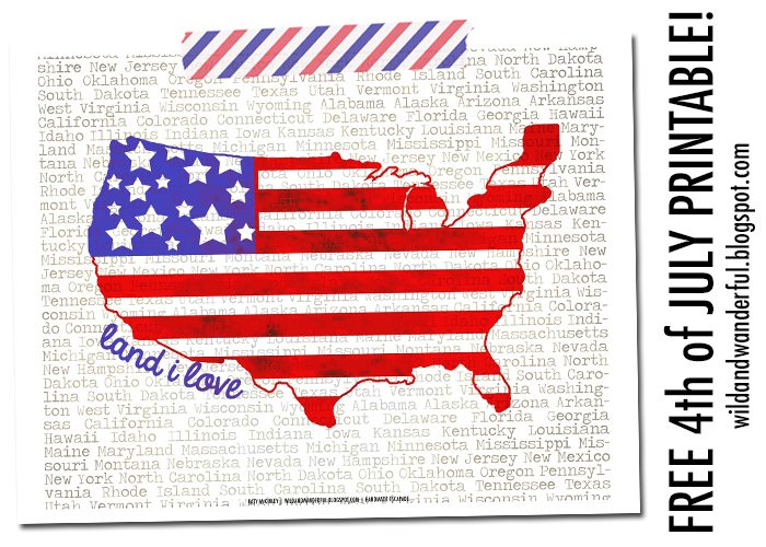 Land I Love | FREE 4th of July Printable!