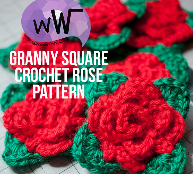 Granny Square Rose :: Free Crochet Pattern