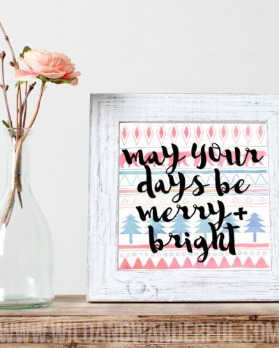 Merrry + Bright :: Free Printable