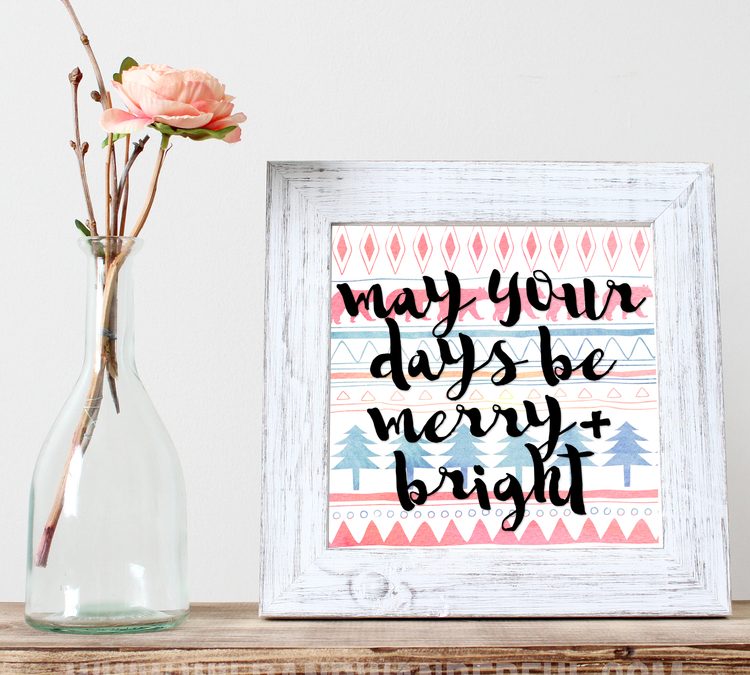 Merrry + Bright :: Free Printable