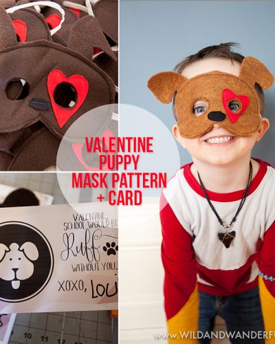 Valentine Puppy Mask + Card | Free Pattern!