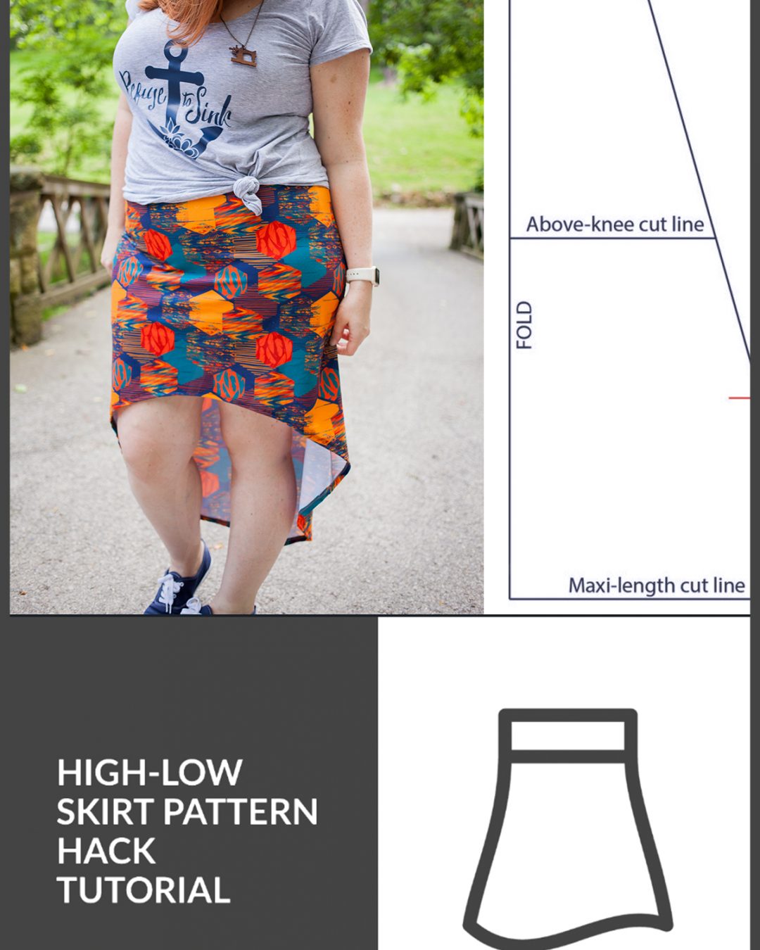 “Mama Chloe” High-Low Skirt :: Pattern Hack Tutorial