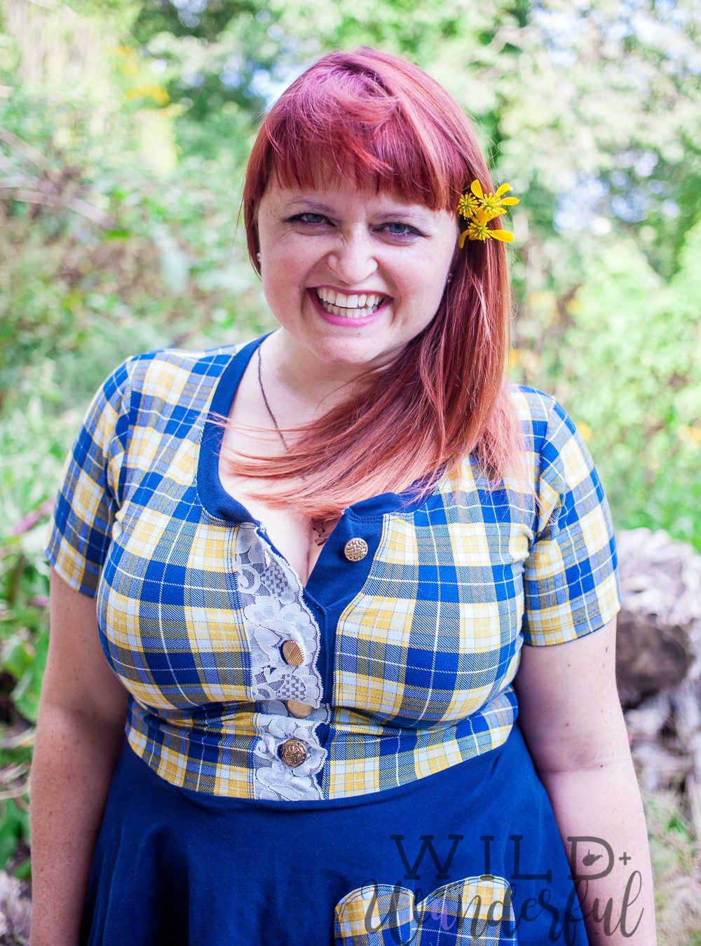 BLUE, GOLD + PLAID