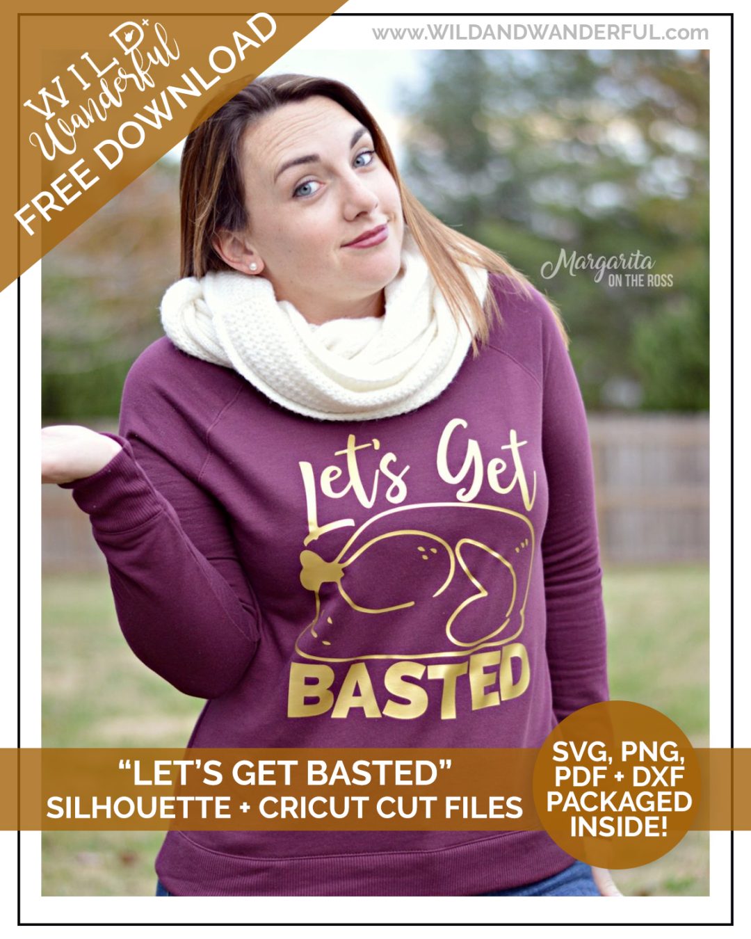 Let’s Get Basted :: FREE Thanksgiving Silhouette / Cricut Cut File