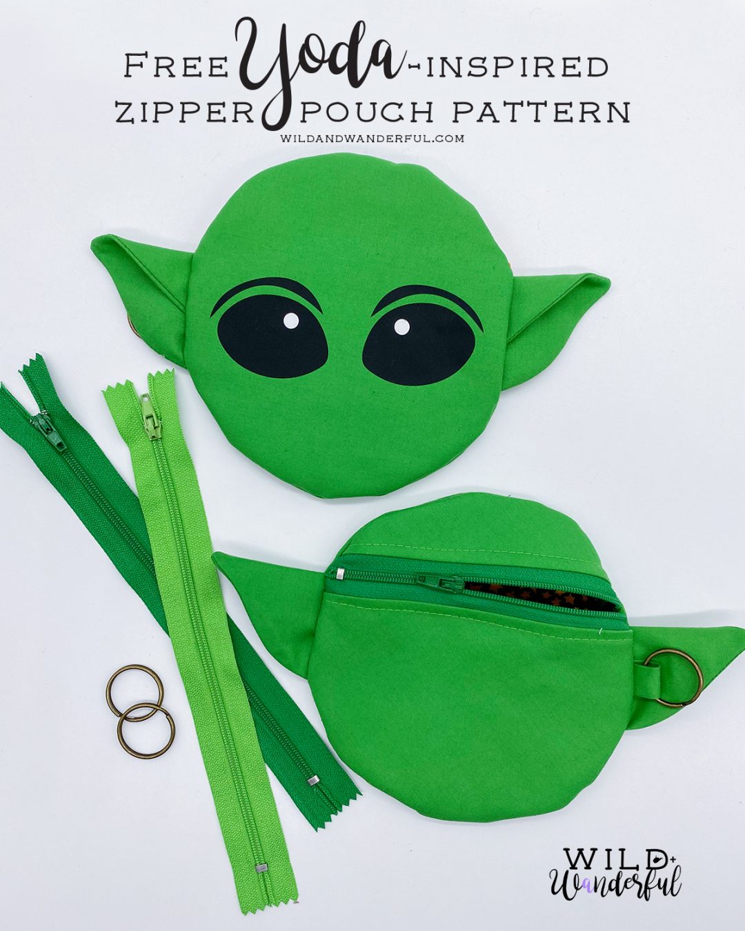 Yoda One for Me :: FREE Yoda-Inspired Zipper Pouch Pattern + Tutorial!