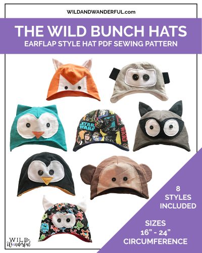 The Wild Bunch Hats | FREE Earflap Style Hat PDF Sewing Pattern