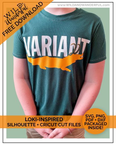 Variant :: FREE Loki Alligator Inspired Silhouette + Cricut Cut Files!