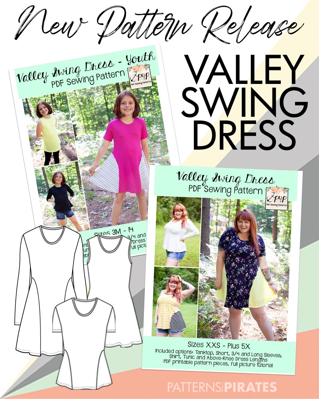 Valley Swing Dress, by Patterns for Pirates