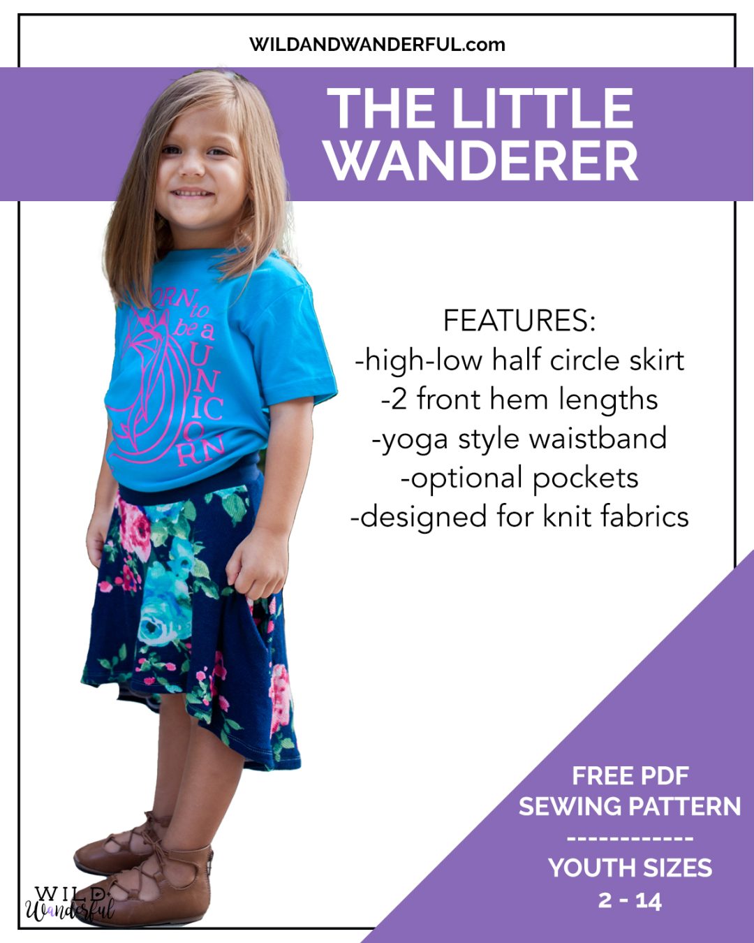 The Little Wanderer Skirt | A Free PDF Sewing Pattern from Wild+Wanderful!