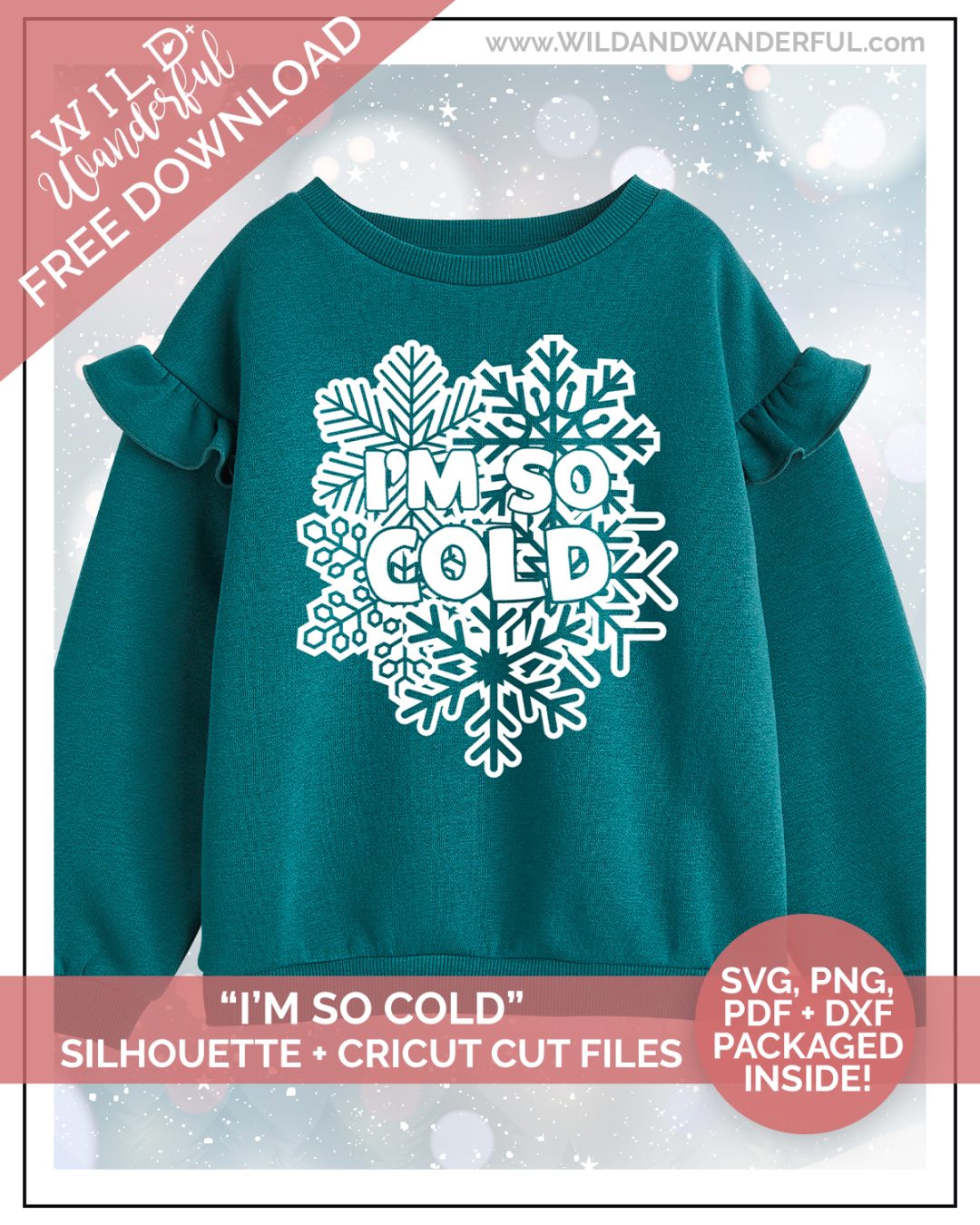 I’m So Cold :: FREE SILHOUETTE + CRICUT CUT FILES!