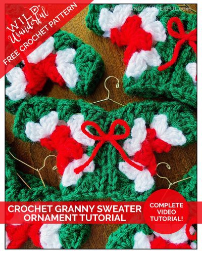 Free Granny Sweater Ornament | Video Tutorial