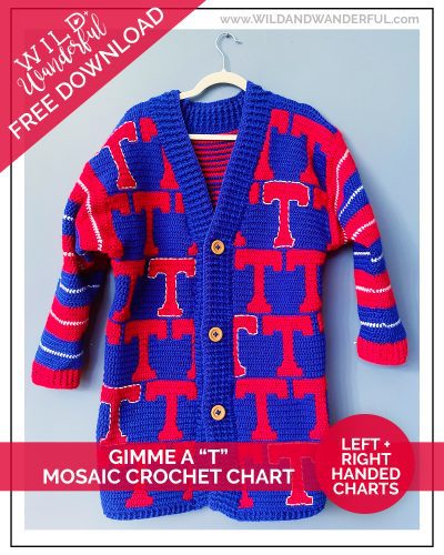 Gimme a T! | Free Triadelphia “T” Mosaic Crochet Chart