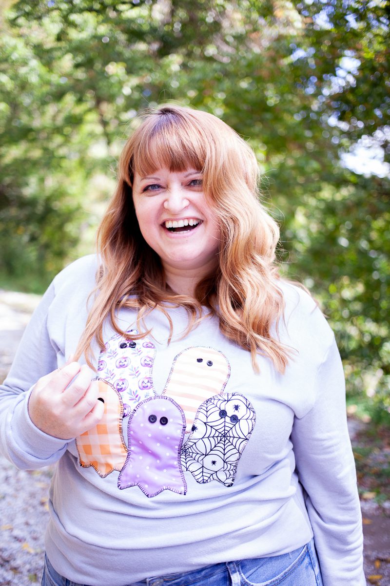 Boo Crew | Applique Halloween Ghost Sweater