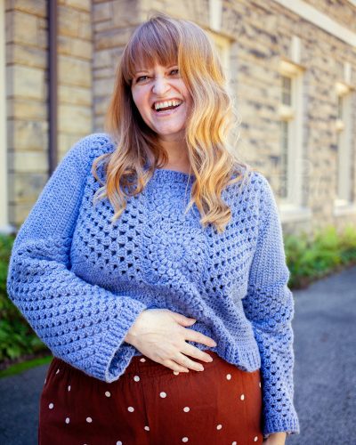 Denim Sunburst Sweater